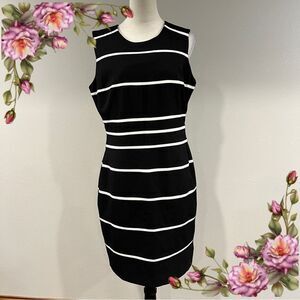 Ellen Tracy Striped Sleeveless knee length Dress size 12